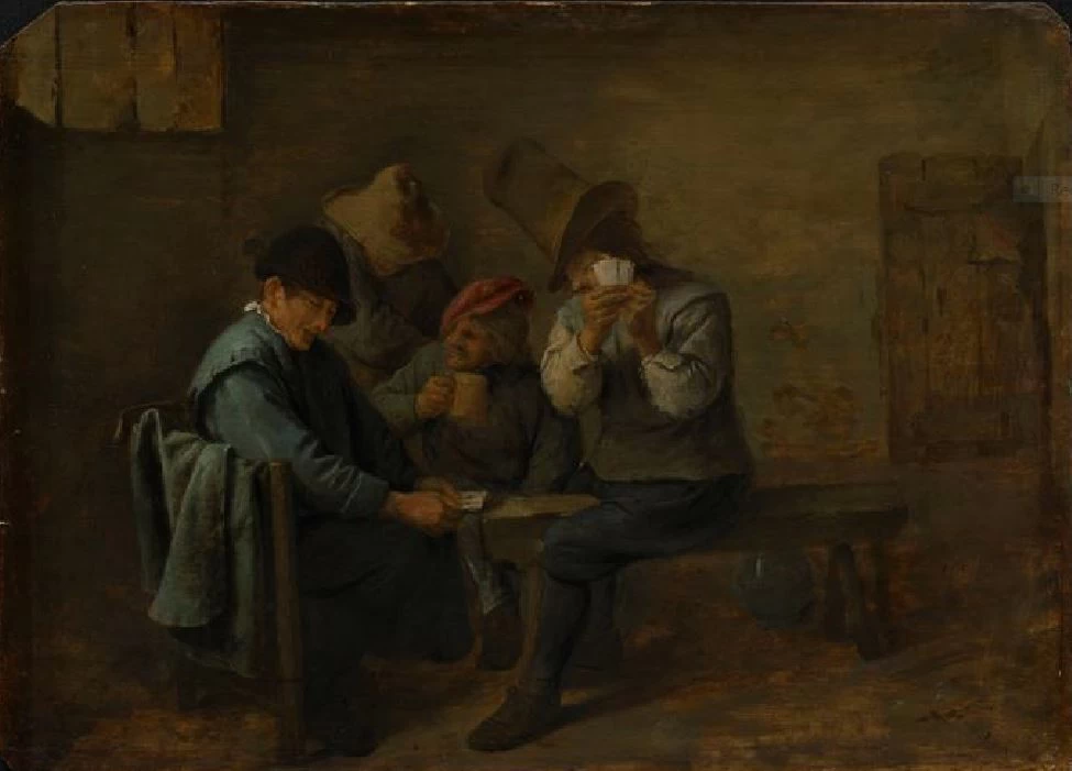 Contadini che giocano a carte in una taverna - Alte Pinakothek, Monaco di Baviera 1